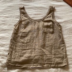 Handmade linen tank top